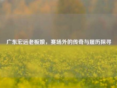 广东宏远老板娘，赛场外的传奇与履历探寻