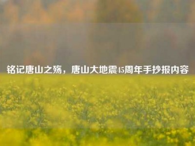 铭记唐山之殇，唐山大地震45周年手抄报内容