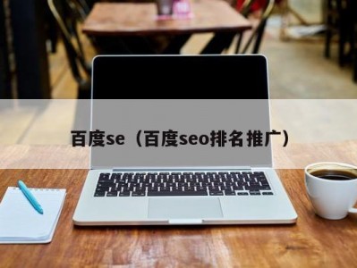 百度se（百度seo排名推广）