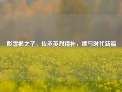 彭雪枫之子，传承英烈精神，续写时代新篇