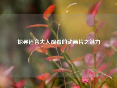 探寻适合大人观看的动画片之魅力