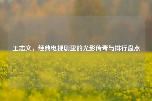 王志文，经典电视剧里的光影传奇与排行盘点