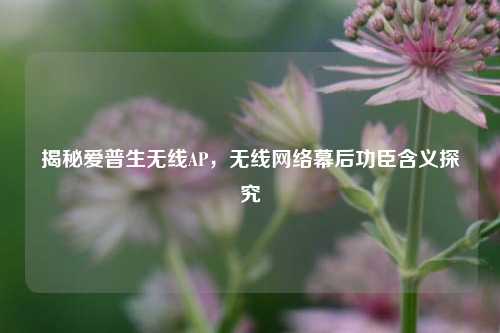 揭秘爱普生无线AP，无线网络幕后功臣含义探究