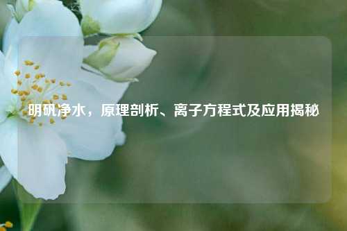 明矾净水，原理剖析、离子方程式及应用揭秘