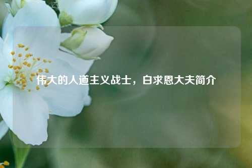 伟大的人道主义战士,白求恩大夫简介